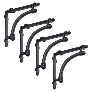 Jh-mech Nửa Vòng Tường Kệ <span class=keywords><strong>Bracket</strong></span> Heavy Duty County <span class=keywords><strong>Cabin</strong></span> Phong Cách Hoặc Phòng Tắm Cổ Điển Kết Thúc Màu Đen Kim Loại Kệ <span class=keywords><strong>Bracket</strong></span> - Product Image 5