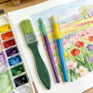 Juego de 3 pinceles de cerdas de nailon, pinceles planos/redondos para detalles, para acrílico, acuarela, óleo, manualidades, arte infantil - Product Image 5