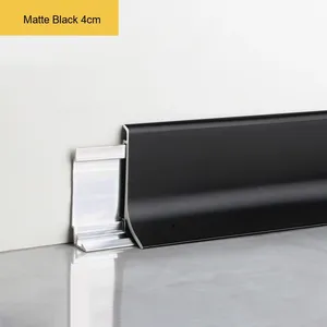 Plinthe moderne ultra-mince à boucle en <span class=keywords><strong>PVC</strong></span> Double couche en alliage d'aluminium auto-installé à l'hôpital à la mode pour les hôtels en gros - Product Image 6