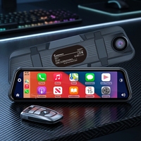 Caméra de tableau de bord Starlight Nightvision 1080P à double objectif, écran tactile IPS 9,66 pouces, enregistrement en boucle pour voiture privée