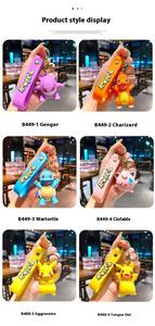 Venta al por mayor 100 piezas para <span class=keywords><strong>Pokemon</strong></span> silicona Pikachu llaveros dibujos animados en forma de llave colgantes fantasma muñeca llaveros pequeño regalo al por mayor - Product Image 4