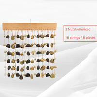 Natural Seed Shell Chime Mixed Nut Shell Wind Chime Hanging Percussion for Sound Healing, Yoga and Meditation Spaces
