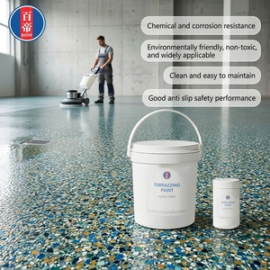 Peinture époxy auto-nivelante imperméable à base de résine époxy colorée pour sols en béton - Product Image 4