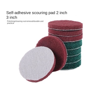 Modemei bantalan abrasif, perekat nilon Emery <span class=keywords><strong>2</strong></span> "<span class=keywords><strong>3</strong></span>" bantalan gosok serat kait dan <span class=keywords><strong>Loop</strong></span> untuk Derusting pabrik OEM - Product Image 2