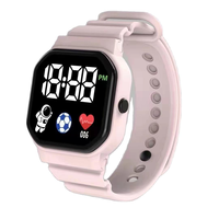 Jam Tangan Digital Elektronik Fashion Sport Murah Grosir untuk Pelajar, Silikon LED Persegi Unisex, Tidak Tahan Air, Jam Tangan Sport Anak