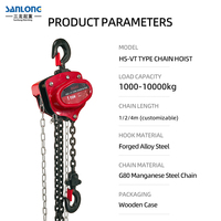 Palans à chaîne manuels ROHO Premium HS VT Type 1T 2T 3T 5T 10T avec chaîne en acier G80, robustes pour levage en usine, garage et entrepôt
