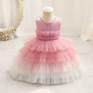 0-3 năm tuổi váy dài thiết kế trẻ em công chúa ưa thích Fluffy bé Cô gái bên Dresses bé cô gái sinh nhật Dresses