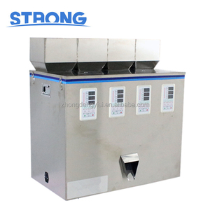 Machine de remplissage et de pesage automatique à quatre têtes pour pièces détachées, granulés, poudre, farine, noyaux de fruits, feuilles de thé, distributeur - Product Image 1