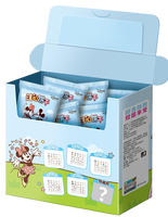 Biscuits en gros de 100g en forme de Mickey, saveurs mélangées chocolat, fraise et lait, collations décontractées pour enfants, thème dessin animé