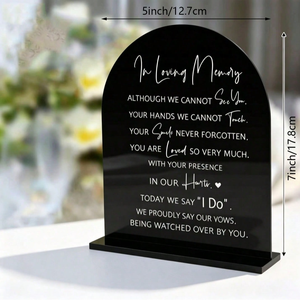Custom Acrylic <strong>Wedding</strong> <strong>Memorial</strong> <strong>Table</strong> Sign Personalized Remembrance Sign for <strong>Wedding</strong> Ceremony Reception <strong>Table</strong> Decor - Product Image 2