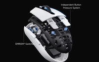 Ratón para Juegos MCHOSE G3 de Tres Modos, Sensor PAW3311, Programable, Ambidiestro, Portátil, Recargable, Cableado/BT/Inalámbrico 2.4G, para Oficina