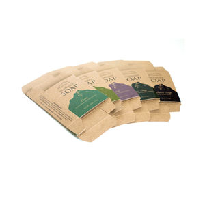 Boîte à savon en papier Kraft recyclable, emballage écologique en carton avec impression, vente en gros, 10 pièces - Product Image 3