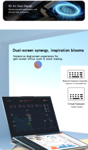 Nuevo Portátil 2025 con Procesador I7 de 12.ª Generación, Pantalla Táctil Dual de 16+16 Pulgadas, Aplicación de Pantalla Completa - Product Image 6
