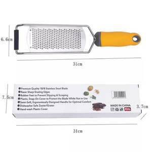 Aksesoris dapur, 2-in-1 kawat baja tahan karat multifungsi serut keju buah sayuran portabel penekan bawang putih - Product Image 2