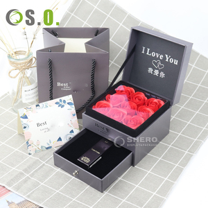 Shero High End Luxury Exquisite Transparent Cover Flower Gift <b>Box</b> with Single <b>Rose</b> Custom Color Size for Jewelry Gift - Product Image 3