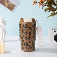 Mug à café en acier inoxydable de 500 ml avec couvercle, mug de voyage portable pour voiture, bureau, tasse isotherme, logo personnalisé, OEM, vente en gros
