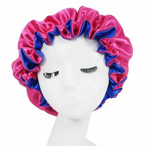 Bonnet en satin soyeux à fermeture éclair, personnalisé avec logo, pour adultes et enfants, idéal pour le sommeil et la protection des cheveux – Vente en gros - Product Image 2