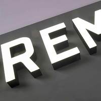 Lettres en relief 3D en acier inoxydable et acrylique, éclairées par LED, étanches, personnalisées, pour enseignes de bureau, publicité, décoration lumineuse de mariage