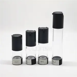 Zu verkaufen 30ml 50ml Leere Plastik schwarz weiß Gesicht Öl Seren Behälter