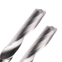 Fresa de carburo sólido para corte de aluminio CNC, herramienta de fresado de un solo filo con borde antiacumulación