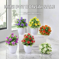 Mini bonsaï artificiel réaliste en pot, vente chaude, décoration intérieure, ornement de table, petit ornement, directement de l'usine