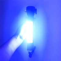 Lampe de poche à lumière LED, 3W, torche alimentée par batterie, stroboscopique rouge magnétique, fort, pour l'extérieur, 120 lumens, torche