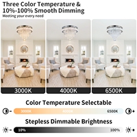 Plafonniers LED en cristal de luxe modernes, design européen, finition chromée IP66 pour salon et chambre à coucher