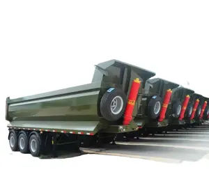 quality 20FT 40FT End Dump Container Tipper Tilting Trailers self discharge rear dumping tipping truck trailers