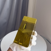 Hochwertige 50*100*100mm Halbglas steine Block Grün Bernstein Buntes Glas Original Bastel ideen für Innenräume