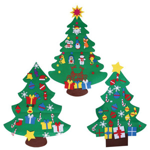 Árbol de Navidad de Fieltro Desmontable con Luces LED, Decoración Navideña Suave de Tela No Tejida para Colgar en la Pared, Ideal para Guarderías y Fiestas - Product Image 6
