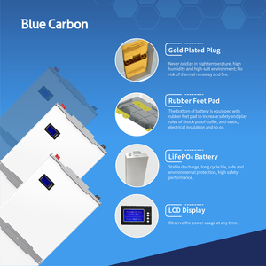 Một màu xanh Carbon năng lượng mặt trời Pin <span class=keywords><strong>Lithium</strong></span> 10kwh 12kwh 15kwh 48V 200AH 250AH 300ah thông tin liên lạc RS485 có thể LiFePO4 Pin - Product Image 2