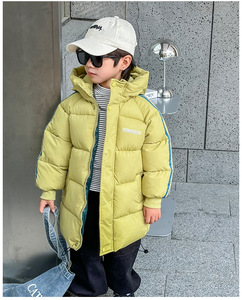 Nuova Giacca Imbottita Casual con Cappuccio Ecologica per Bambini e Bambine, Cappotto Invernale Lungo e Caldo con Cerniera - Product Image 4