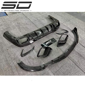 Kits de corps de diffuseur de lèvre avant en Fiber de carbone <span class=keywords><strong>s</strong></span>èche de Style B de haute qualité pour Be-nz <span class=keywords><strong>AMG</strong></span> GT63 - Product Image 1