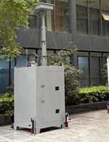 Torre de Vigilancia Móvil con Mástil Telescópico de 6m, Cuerdas Antiviento, Certificación CE, para Seguridad en el Campo