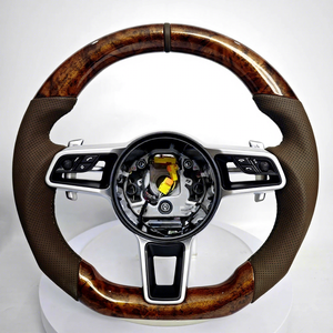 Ensemble complet de volant demi-trou en cuir de pêche modèle Macan amélioré pour Po-rsc-he Cayenne 718 <span class=keywords><strong>911</strong></span> Old New Panamera - Product Image 1