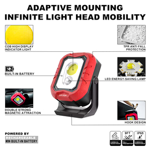 Đèn làm việc đa chức năng, sạc lại được, chống nước IPX5, xoay 360 độ, độ sáng cao, bán buôn nhà máy năm 2024 - Product Image 6