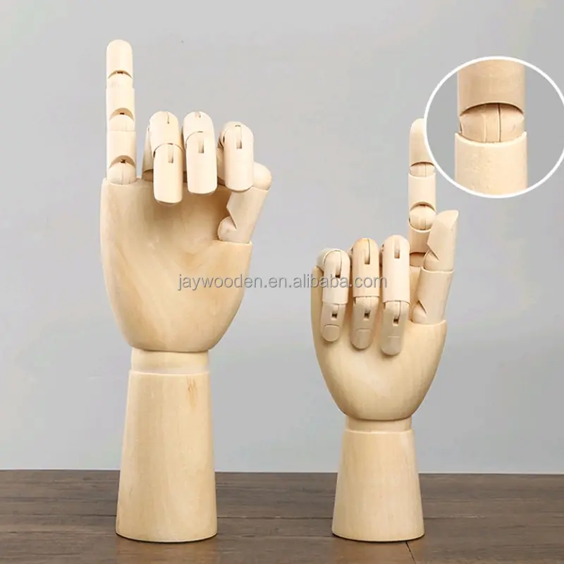 8-Zoll-hölzerne Schaufenster puppe Hand modell Wissenschaft & Technik Spielzeug Aktivität Joint Manikins Handschuh Display
