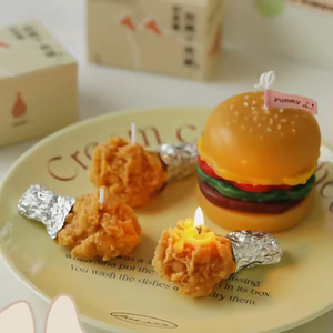 Vela Aromática Divertida con Forma de Pollo Frito, Cera de Soya sin Humo, Artículo Personalizado y Original para Amigos - Product Image 1