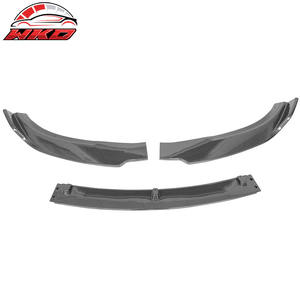 Pour Tesla Model 3 2017-2023, style IKON, impression fibre de carbone, lèvre de pare-chocs avant, PP, 3 pièces, kit carrosserie de haute qualité - Product Image 4