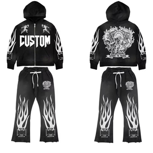 Vendita calda prezzo di fabbrica Logo personalizzato lavato con acido Vintage Street Wear tuta alla moda per gli uomini - Product Image 2