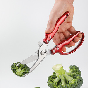 Tijeras de cocina multifuncionales de acero inoxidable, resistentes, para huesos de pollo, carne, verduras, huesos de pescado, mango antideslizante - Product Image 3