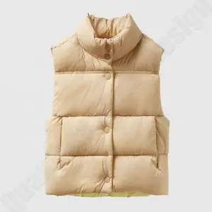 Atacado Sem Mangas Vest Coat Meninas Inverno Puffer Design De Moda Jaqueta Acolchoada