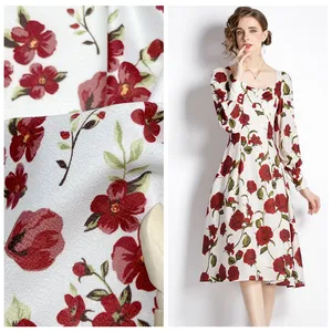 Top-Qualität 95/5 Polyester stretch gestrickt individuell schön Flora gedruckt 200GSM ITY Jersey-Stoff für Kleider