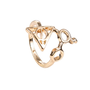 ZRM Hellomessapple's Vintage Copper Alloy Opening Adjustable Glasses <strong>Ring</strong> for Deathly Hallows Unisex Factory Direct Sales - Product Image 6