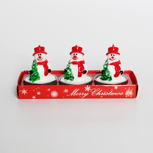 クリスマスミニキャンドルライトギフトセット卸売、サンタ、ツリー＆雪だるまのクリスマスデコレーションキャンドル、ロマンチックな祝祭用テーブルオーナメント - Product Image 4