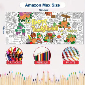 Mantel de Papel Desechable para Decoración de Mesa en Otoño, Mantel de Papel para Decoración de Fiestas Escolares Infantiles - Product Image 4