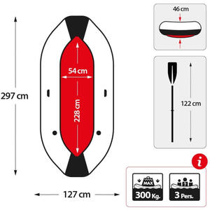 <span class=keywords><strong>Intex</strong></span> 68373 Mariner — ensemble de 3, original, série professionnelle, bateau gonflable, pour Sport en plein air - Product Image 2