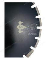Lame de scie diamantée soudée au laser de 350 mm (14 pouces) pour asphalte et béton avec design à fente en U large (disponible en 12-24 pouces)