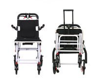 Fauteuil roulant manuel pliable compact, chaise de transport portable avec frein de sécurité pour personnes âgées
