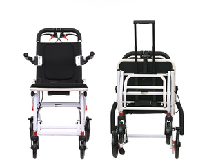 <span class=keywords><strong>Fauteuil</strong></span> roulant manuel pliable compact, chaise de transport portable avec frein de sécurité pour personnes âgées - Product Image 6